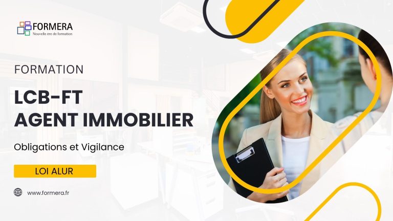 Formation LCB-FT agent immobilier, obligations et vigilance, en e-learning chez Formera